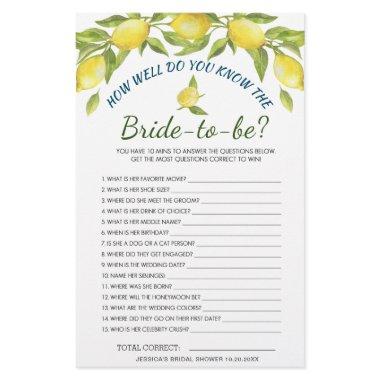 DOUBLE SIDED Lemons & Greenery  Game