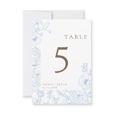 Double Sided Line Art French Blue Table Nr