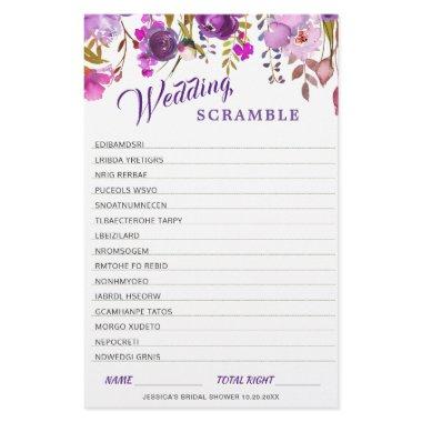 DOUBLE SIDED Purple Floral  Game