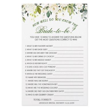 DOUBLE SIDED White Roses Floral  Game