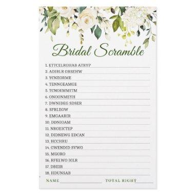 DOUBLE SIDED White Roses Floral  Game