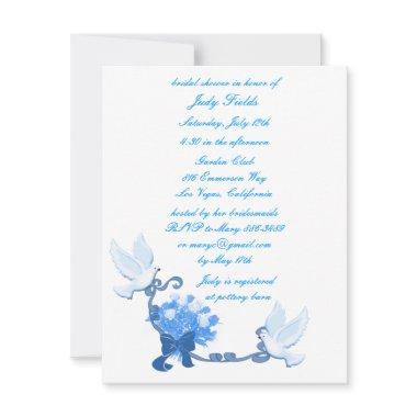 Dove Custom Bridal Shower Invitations