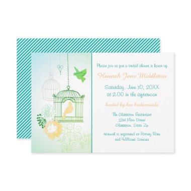 Doves & Cages Teal - 3x5