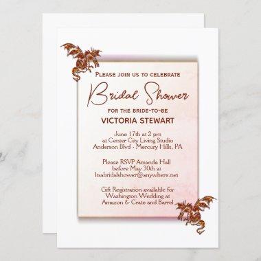Dragon Bridal Shower Invitations