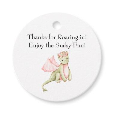 Dragon Thanks for Roaring in! Enjoy the Sudsy Fun! Favor Tags