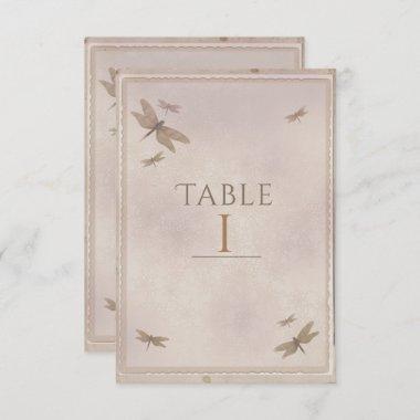 Dragonflies Vintage Dragonfly Chic Table Number