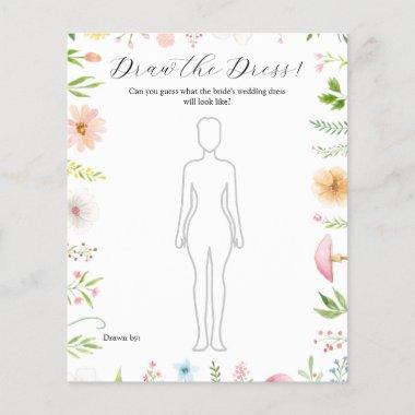 Draw the Dress Tea Party Bridal Shower Game