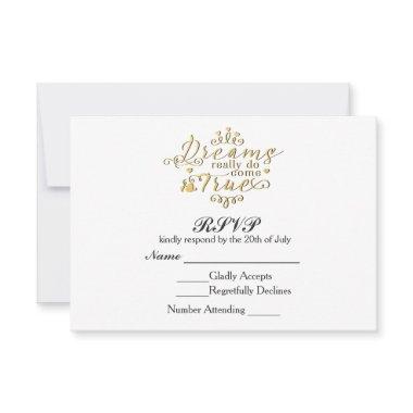 DREAMS REALLY DO COME TRUE RSVP Wedding