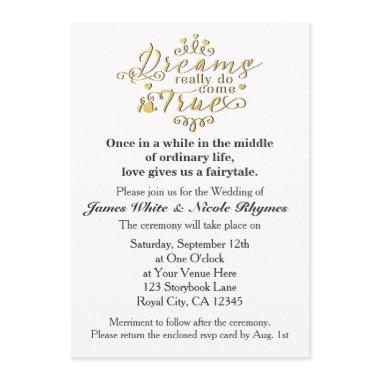 DREAMS REALLY DO COME TRUE Wedding Invitations