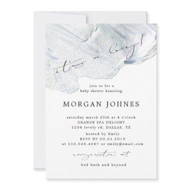 Dreamy Elegant Blue | Baby Shower Invitations