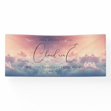 Dreamy Sunset Cloud Nine Bridal Shower Welcome Banner