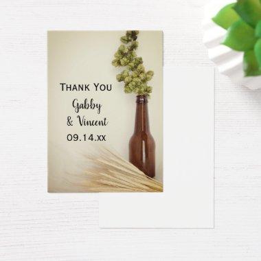 Dried Hops and Wheat Brewery Wedding Favor Tag