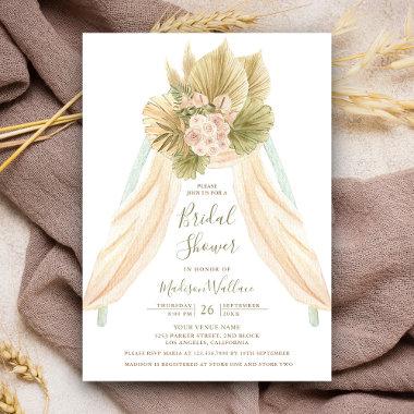 Dried Palm Floral Boho Triangle Arch