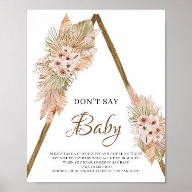 Dried Palm Leaves Pampas Grass Don't Say Baby Sign