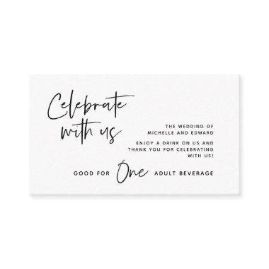 Drink Ticket, Adult Beverage, Celebrate with us Enclosure Invitations