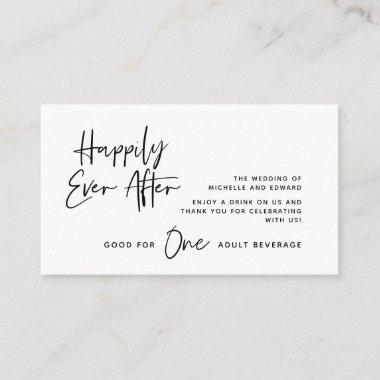 Drink Ticket, Adult Beverage, Happily Ever After Enclosure Invitations
