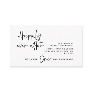 Drink Ticket, Adult Beverage, Happily Ever After Enclosure Invitations