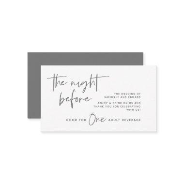 Drink Ticket, Adult Beverage, Wedding Bar Party Enclosure Invitations