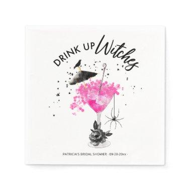 Drink up Witches Cocktail Halloween Bridal Shower Napkins