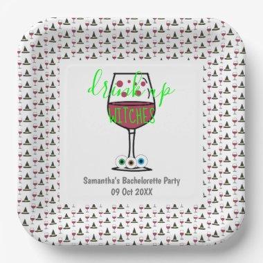 Drink Up Witches Halloween Bachelorette Paper Plates