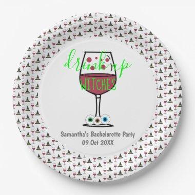 Drink Up Witches Halloween Bachelorette Paper Plates