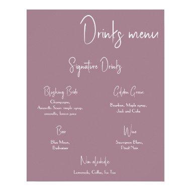 Drinks Menu Wedding Poster