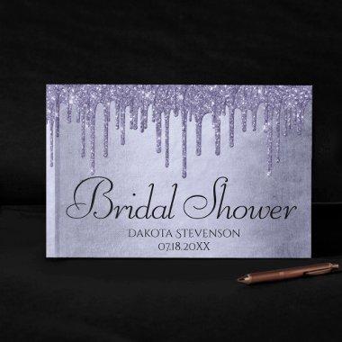 Dripping Purple Glitter | Lavender Icing Shower Guest Book