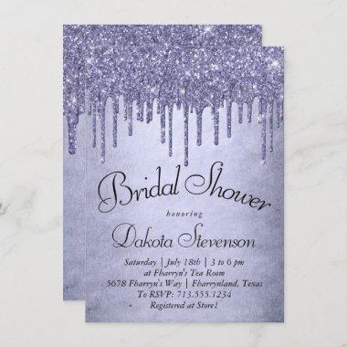 Dripping Purple Glitter | Lavender Icing Shower Invitations