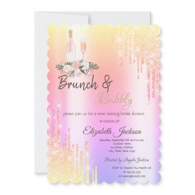 Drips Brunch & Bubbly Ombre Bridal Shower Invitations