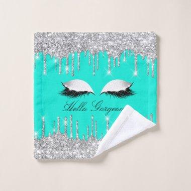 Drips Glitter Effect Water Lashes Hello Beauty Bath Towel Set