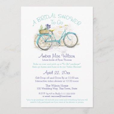 Drive By Bridal Shower Vintage Bicycle Invitations
