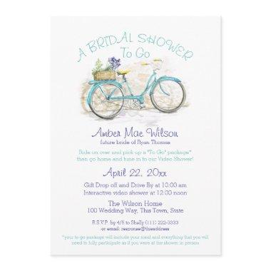 Drive By Bridal Shower Vintage Bicycle Invitations