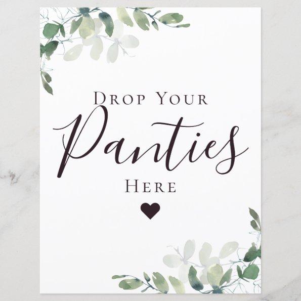 Drop Your Panties Here Bridal Shower Sign