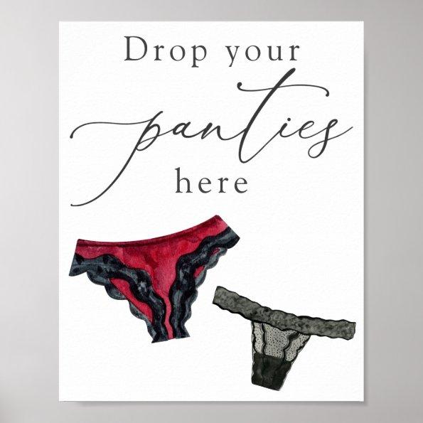 Drop Your Panties Here Lingerie Shower Sign