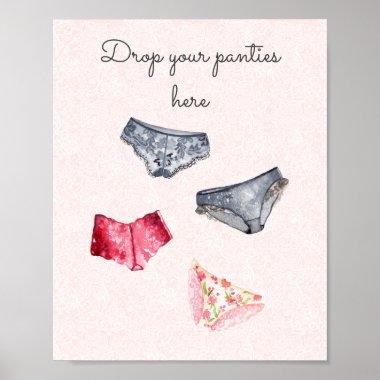 Drop your panties here panty game sign