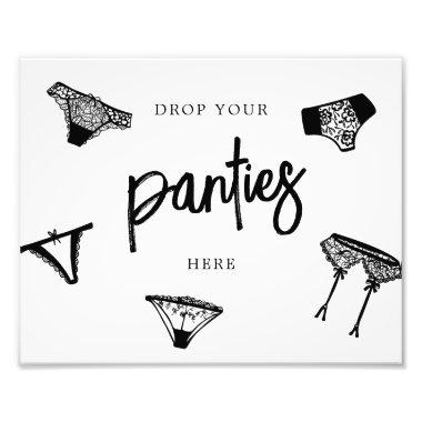 Drop Your Panties Modern Lingerie Bridal Shower Photo Print