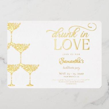 Drunk In Love Champagne Tower Bachelorette Party Foil