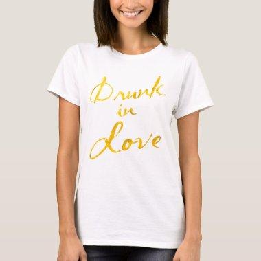 Drunk in Love Top - white & gold