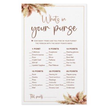 Dry Pampas Grass | What's In Your Purse Game