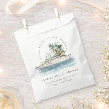 Dusky Cruise Ship Palm Seascape  Favor Bag