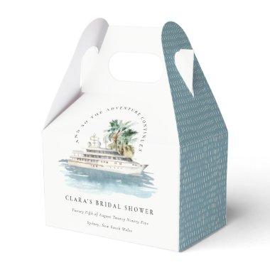 Dusky Cruise Ship Palm Seascape Bridal Shower Favor Boxes