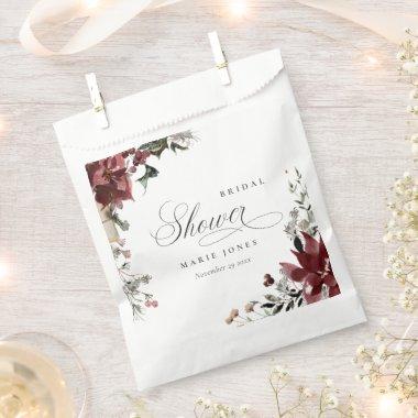 Dusky Warm Winter Festive Foliage Bridal Shower Favor Bag