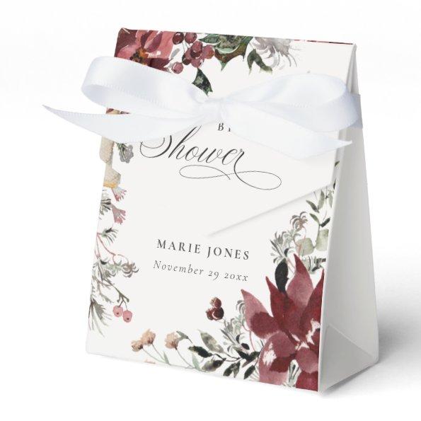 Dusky Warm Winter Festive Foliage  Favor Boxes