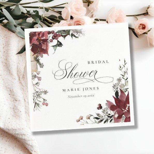 Dusky Warm Winter Festive Foliage  Napkins