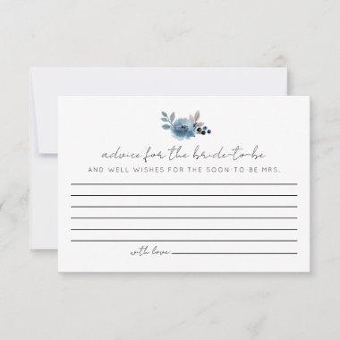 Dusty Blue Advice for the Bride Invitations