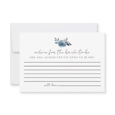 Dusty Blue Advice for the Bride Invitations