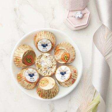 Dusty Blue and Pampas Floral Rustic Reese's Peanut Butter Cups