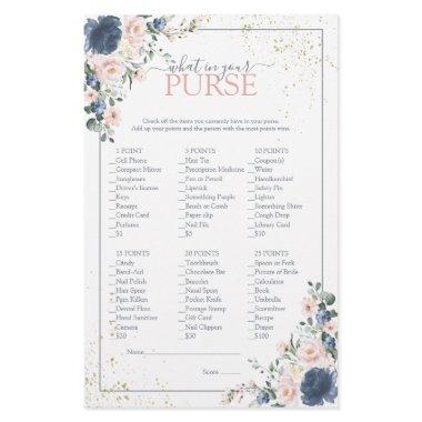 Dusty Blue Blush Pink Gold Floral Shower Game