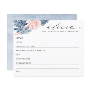 Dusty Blue Boho Bridal Shower Advice Card