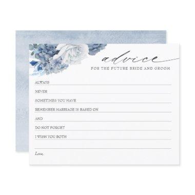 Dusty Blue Boho Bridal Shower Advice Card